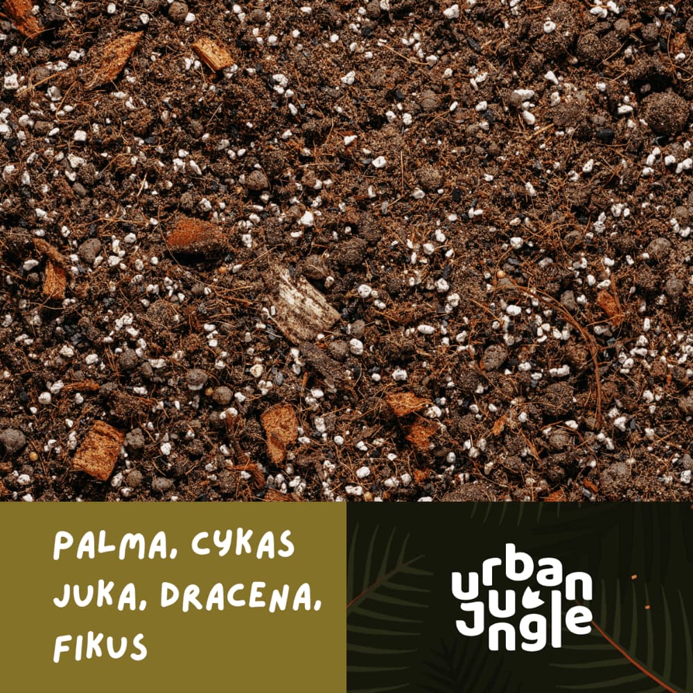 Gwarancja jakości podłoża Urban Jungle do palmy, juki, draceny, fikusa i cykasa.
